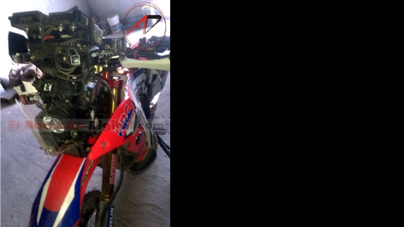 Así quedó la moto del español Juan Barreda Bort