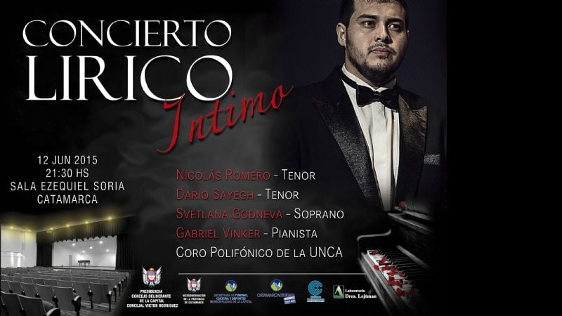 Concierto lírico íntimo, con Nicolás Romero y cantantes del Colón
