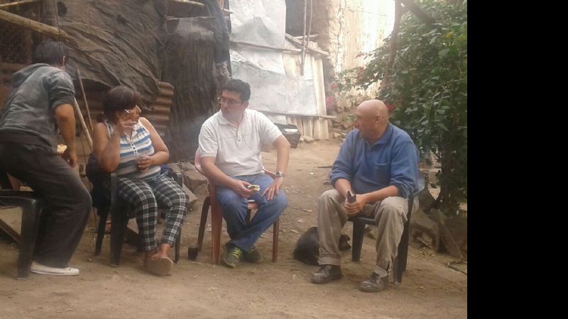 Vecinos de Pomancillo junto a Guillermo Ferreyra