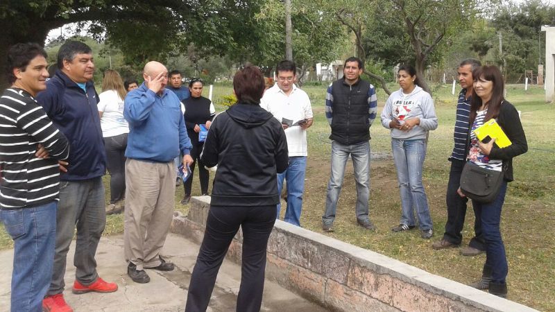 Vecinos de Pomancillo junto a Guillermo Ferreyra