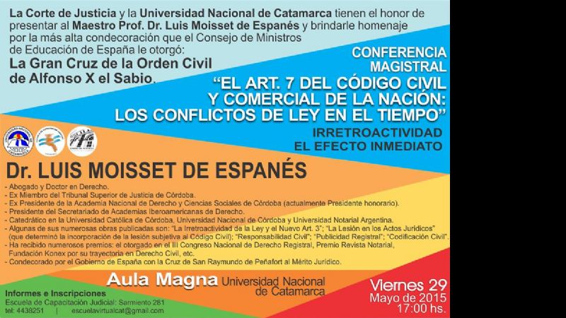 La UNCa recibe a Moisset de Espanés