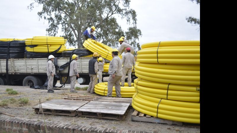 Últimos preparativos para iniciar los trabajos de la obra de gas en el sur
