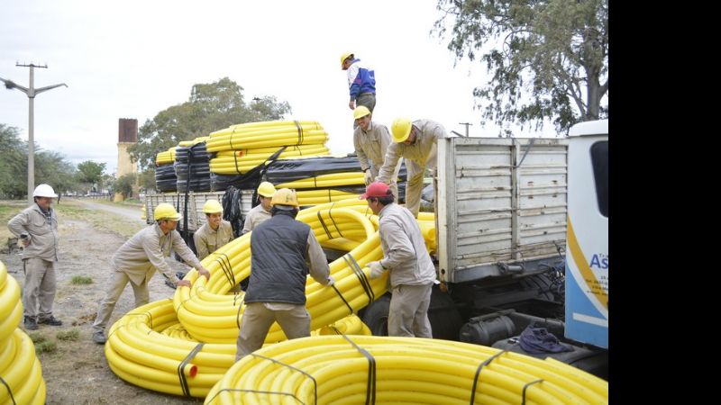 Últimos preparativos para iniciar los trabajos de la obra de gas en el sur