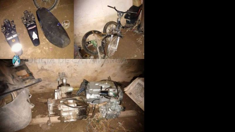 Aprehenden a un joven y secuestran una moto y gran cantidad de motopartes