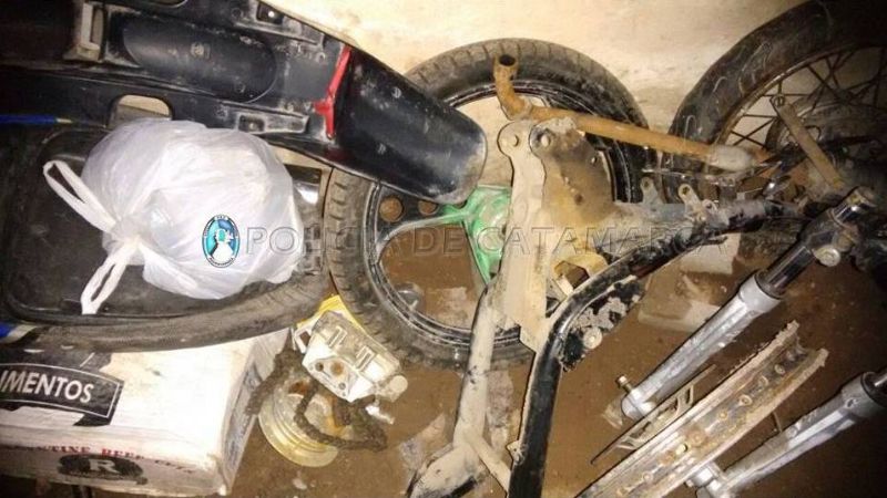 Aprehenden a un joven y secuestran una moto y gran cantidad de motopartes