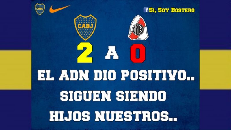 Los hinchas de Boca se burlan de River con los clásicos afiches