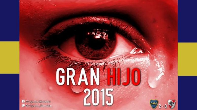 Los hinchas de Boca se burlan de River con los clásicos afiches