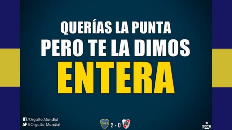 Los hinchas de Boca se burlan de River con los clásicos afiches