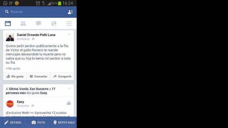 Desagradables y amenazantes mensajes de Polti a periodista de Recreo