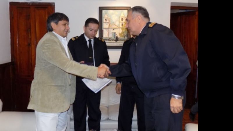 Andersch recibió a personal de la Armada Argentina