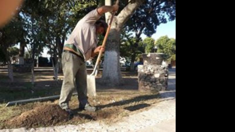 Trabajos de mantenimiento en plaza de San Isidro