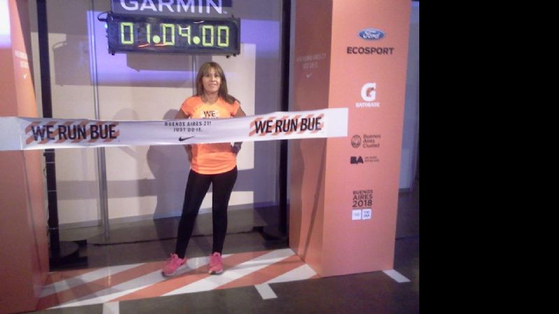 Martha Fernández fue 5° en su categoría en el medio maratón de Buenos Aires