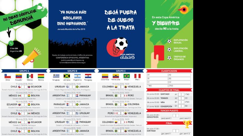 Campaña de prevención sobre la trata de personas durante la Copa América