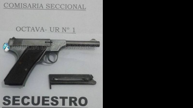Secuestran un arma de fuego