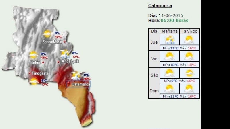 Alerta meteorológico para la zona cordillerana