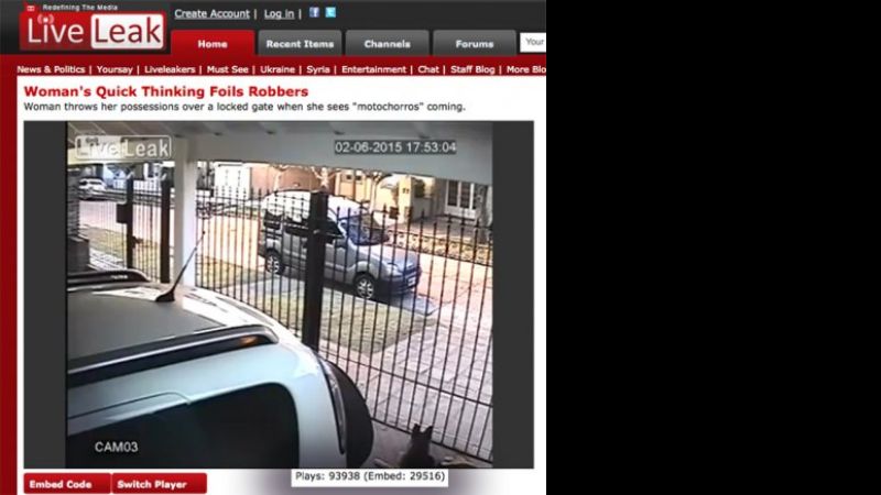 Es furor en la web el video de una argentina que evitó ser asaltada