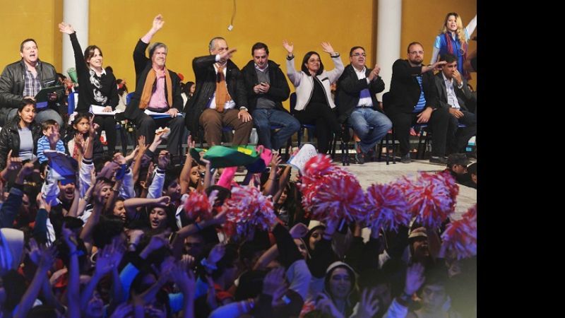 Lucía en la inauguración de la nueva sede del SATSAID