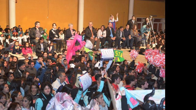 Lucía en la inauguración de la nueva sede del SATSAID