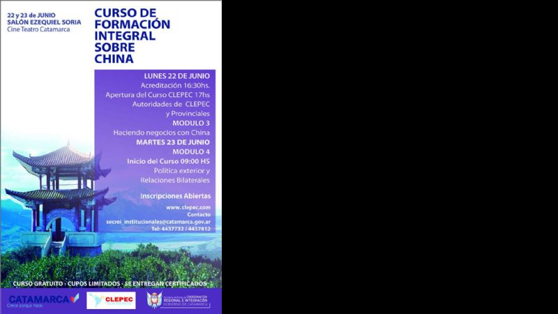 Convenio y capacitación política y económica con China