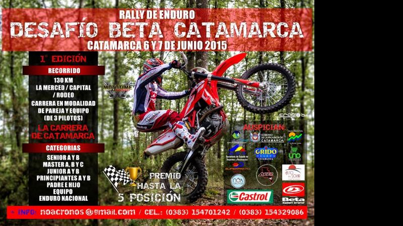 El “Desafío Beta Catamarca” por La Merced, Capital y El Rodeo