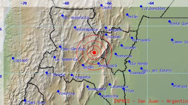 En pocas horas, Catamarca tembló dos veces