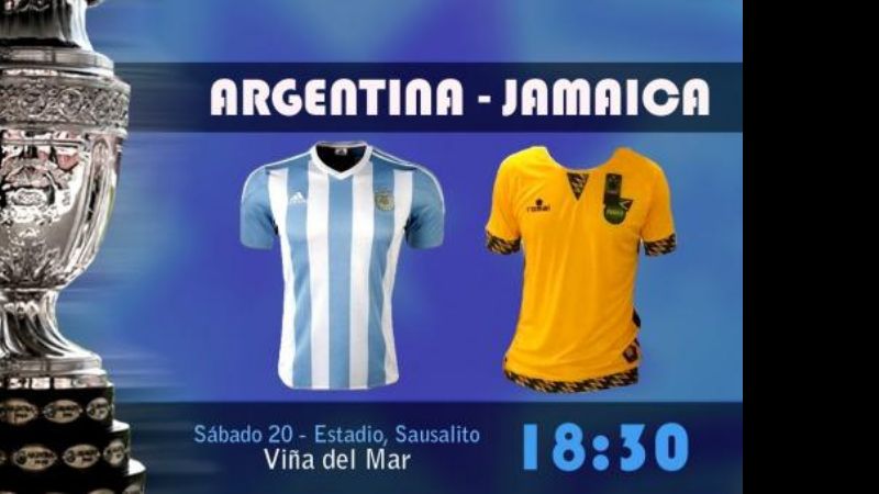 Argentina va por el “1” en el Grupo B, frente a Jamaica