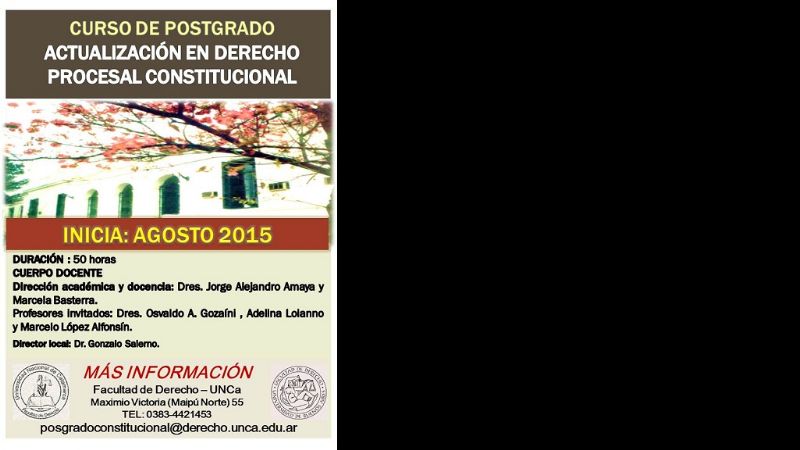 “Actualización en Derecho Procesal Constitucional”