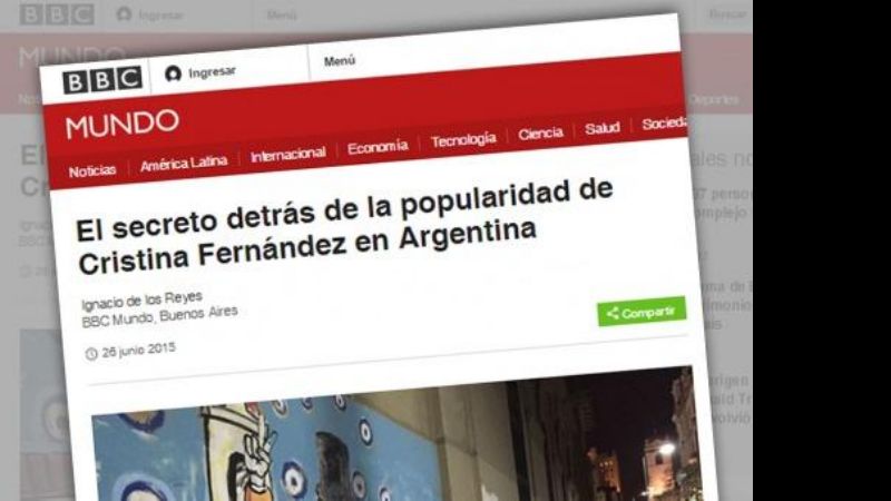 La BBC de Londres exalta “el fenómeno popular de Cristina”