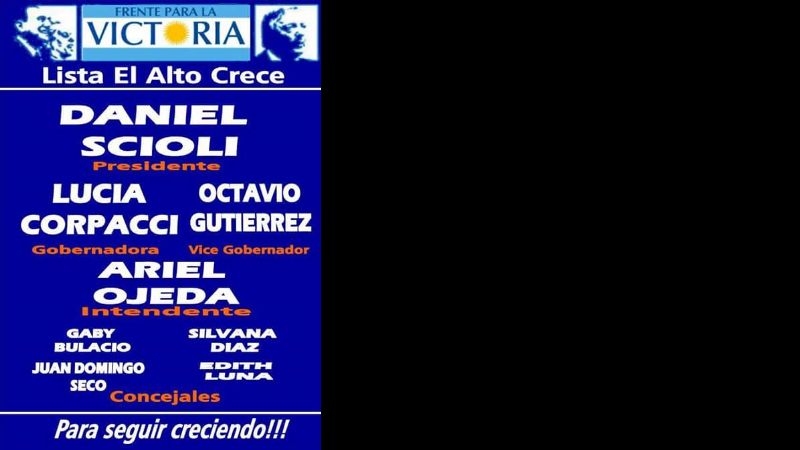 Ojeda por la reelección