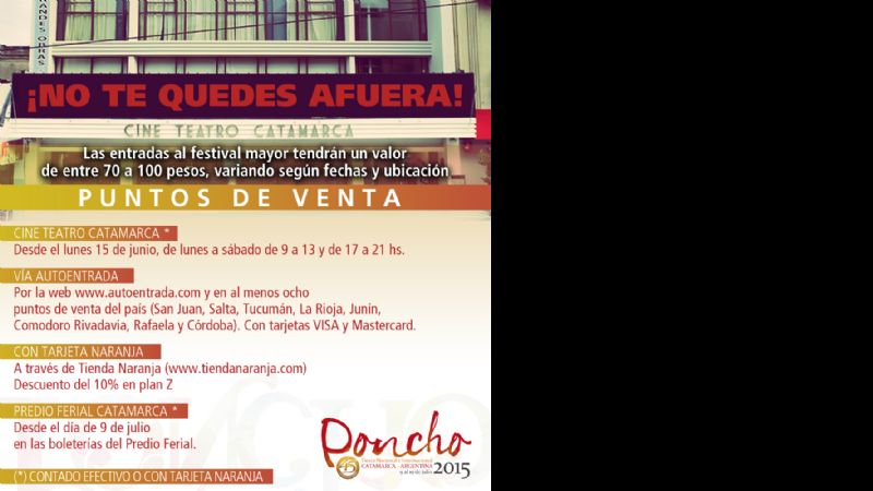 Poncho 2015: A buen ritmo se venden las entradas para el festival