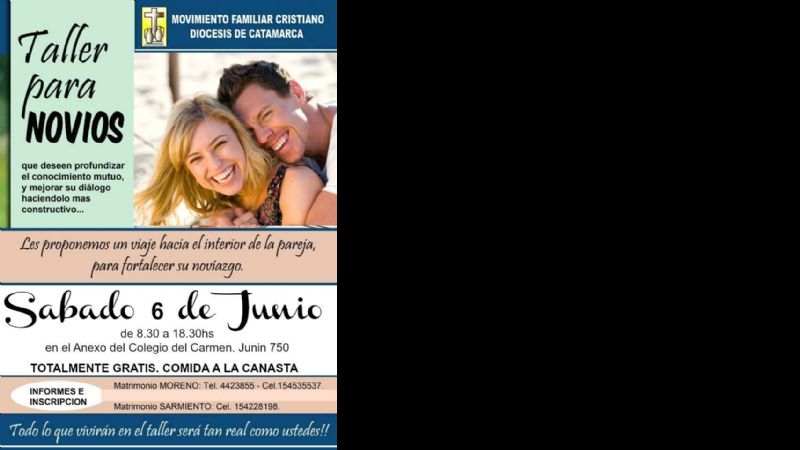 Invitan a taller para novios