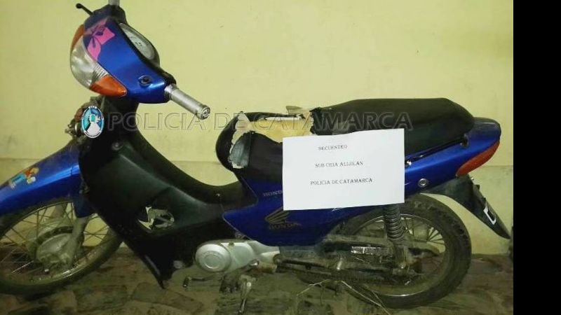 Recuperan moto robada
