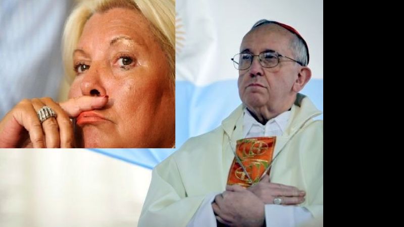 “Vos sos un hombre, no Dios!", le advirtió Carrió al Papá