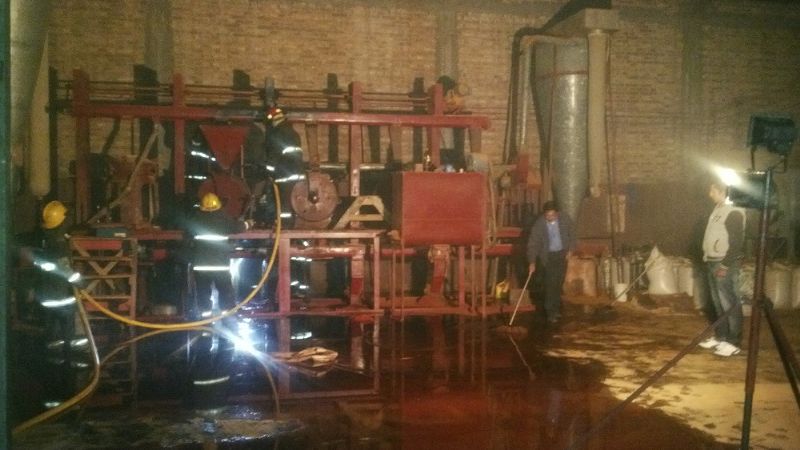 Se incendió un molino de la familia Amado