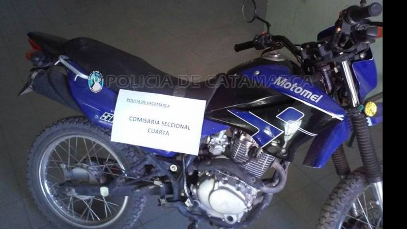 Encuentran una moto que fue robada ayer