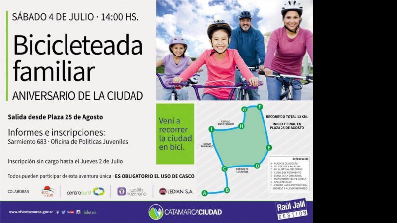 “Bicicleteada Familiar” por el aniversario de SFVC