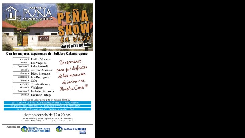 Peña show en la Casa de la Puna