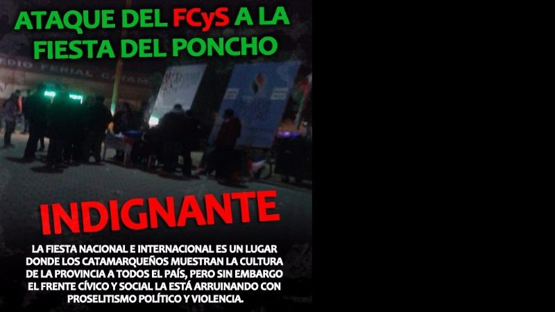 Repudio al FCS por ataque a la Fiesta del Poncho