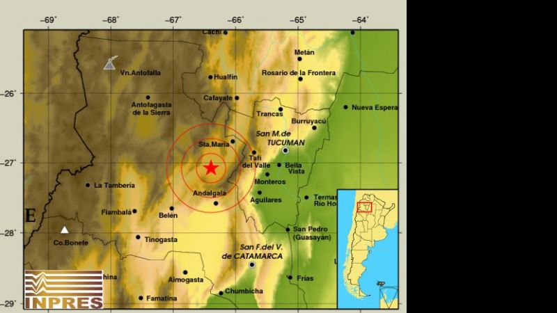 Catamarca, tercera en el NOA por cantidad sismos