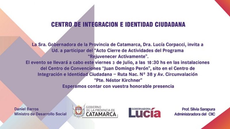 Acto de Cierre del Programa “Rejuvenecer Activamente”