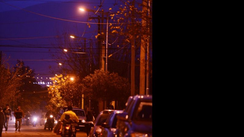 Lucía inauguró el sistema de alumbrado público en el Barrio Eva Perón