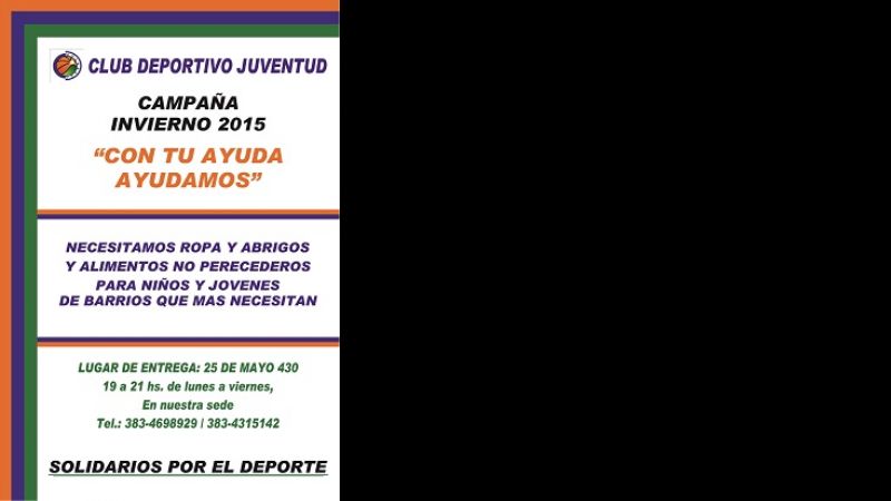 'Divinos' Solidarios: El Deportivo Juventud junta abrigos para familias humildes