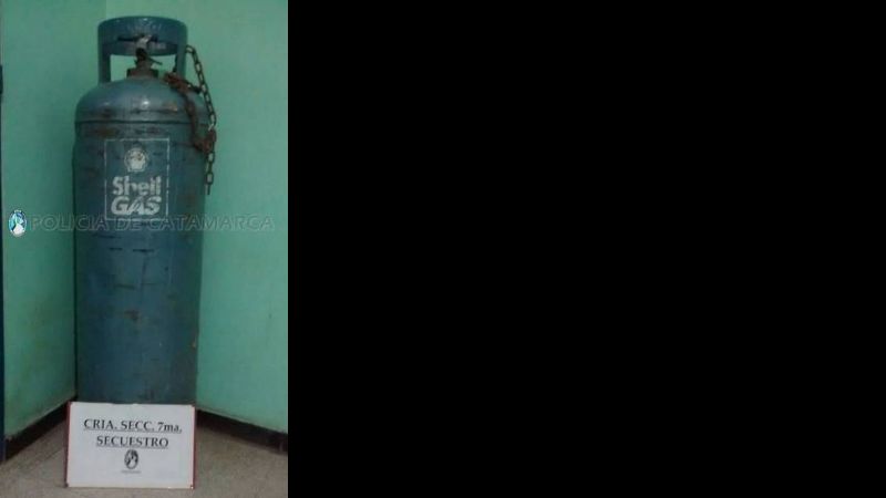 Robó un tubo de gas y fue aprehendido