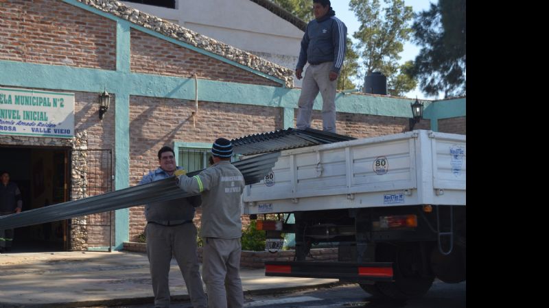 Trabajos en el Jardín de Infantes de la Escuela Municipal Nº 2