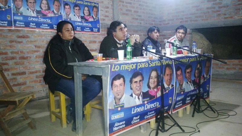 Fuerte apoyo al precandidato Álvaro Herrero en Santa María