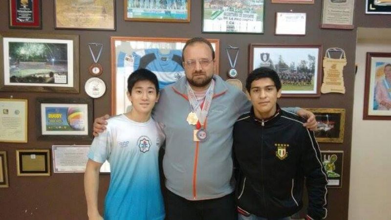 Brumec con Tamashiro y Galván