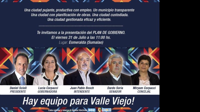 Compromiso Social por Valle Viejo presenta su Plan de Gobierno