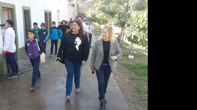 Natalia Soria inspeccionó obras en la Escuela Municipal N° 2