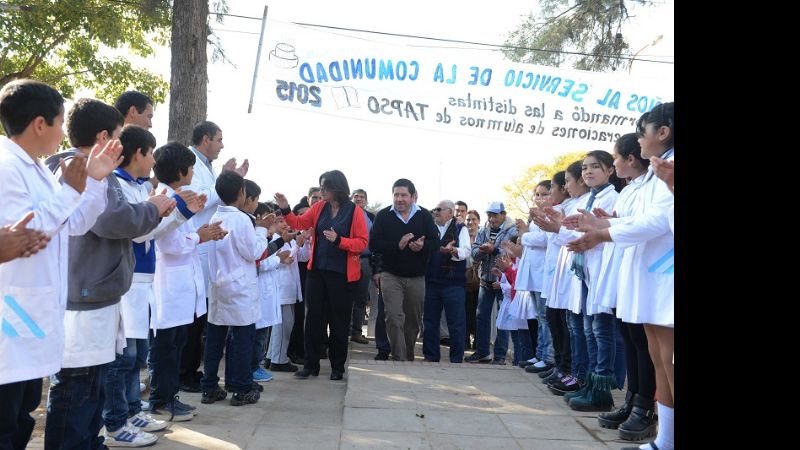 Lucía recorrió obras en Tapso