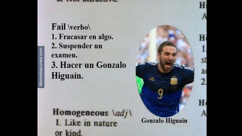 Higuaín fue el centro de las cargadas por la caída ante Chile